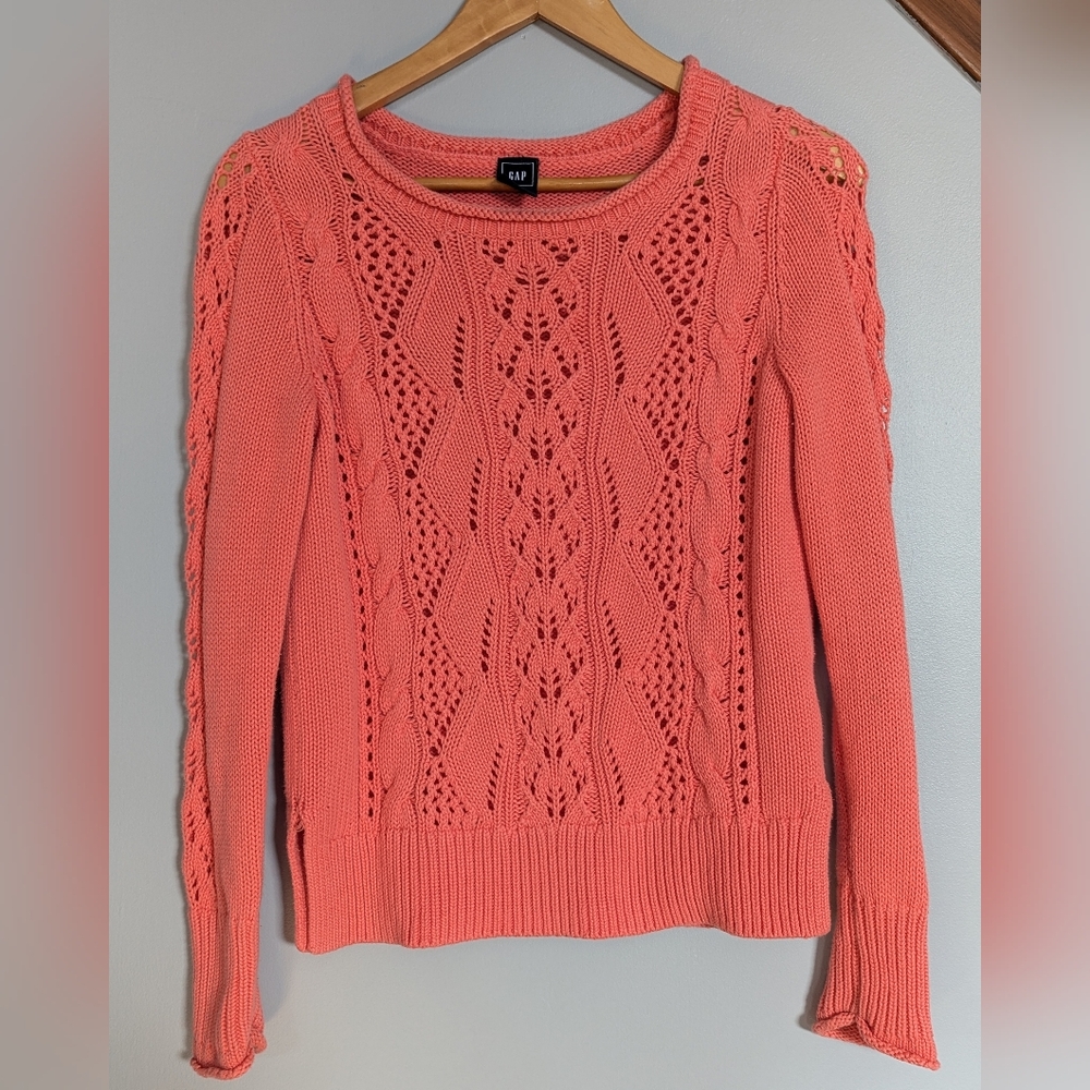 4/$10 ✨ GAP Women's‎ Small Coral Knitted Sweater